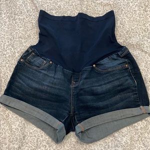 Maternity shorts, blue savvy